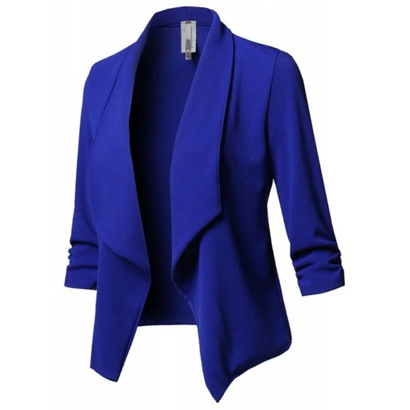 The Arden Ruched Asymmetrical Blazer from the Boss Energy at Lavishly Me