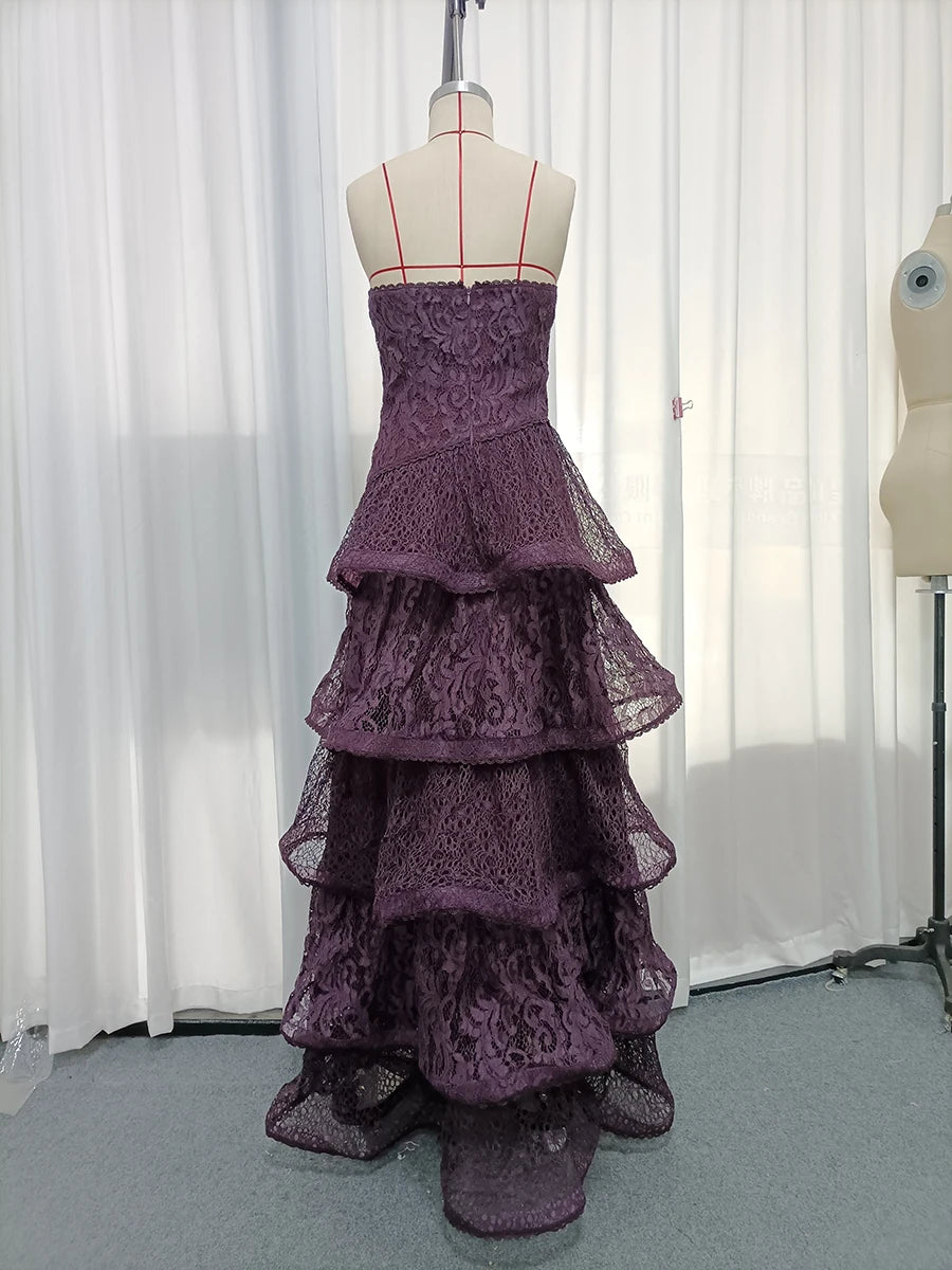 The Alessandra Lace Ruffle Maxi Dress from the Soft & Sophisticated at Lavishly Me
