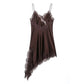 The Amélie Lace Satin Mini Dress