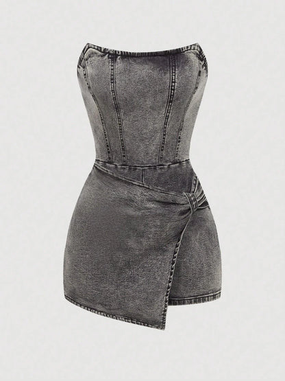 The Riviera Twist Denim Dress