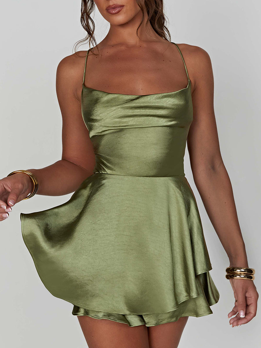 The Champagne Cowl-Neck Romper