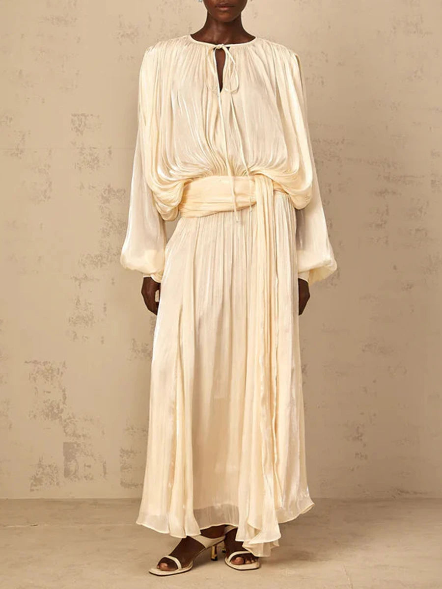 The Juliette Folded Lace-Up Dress