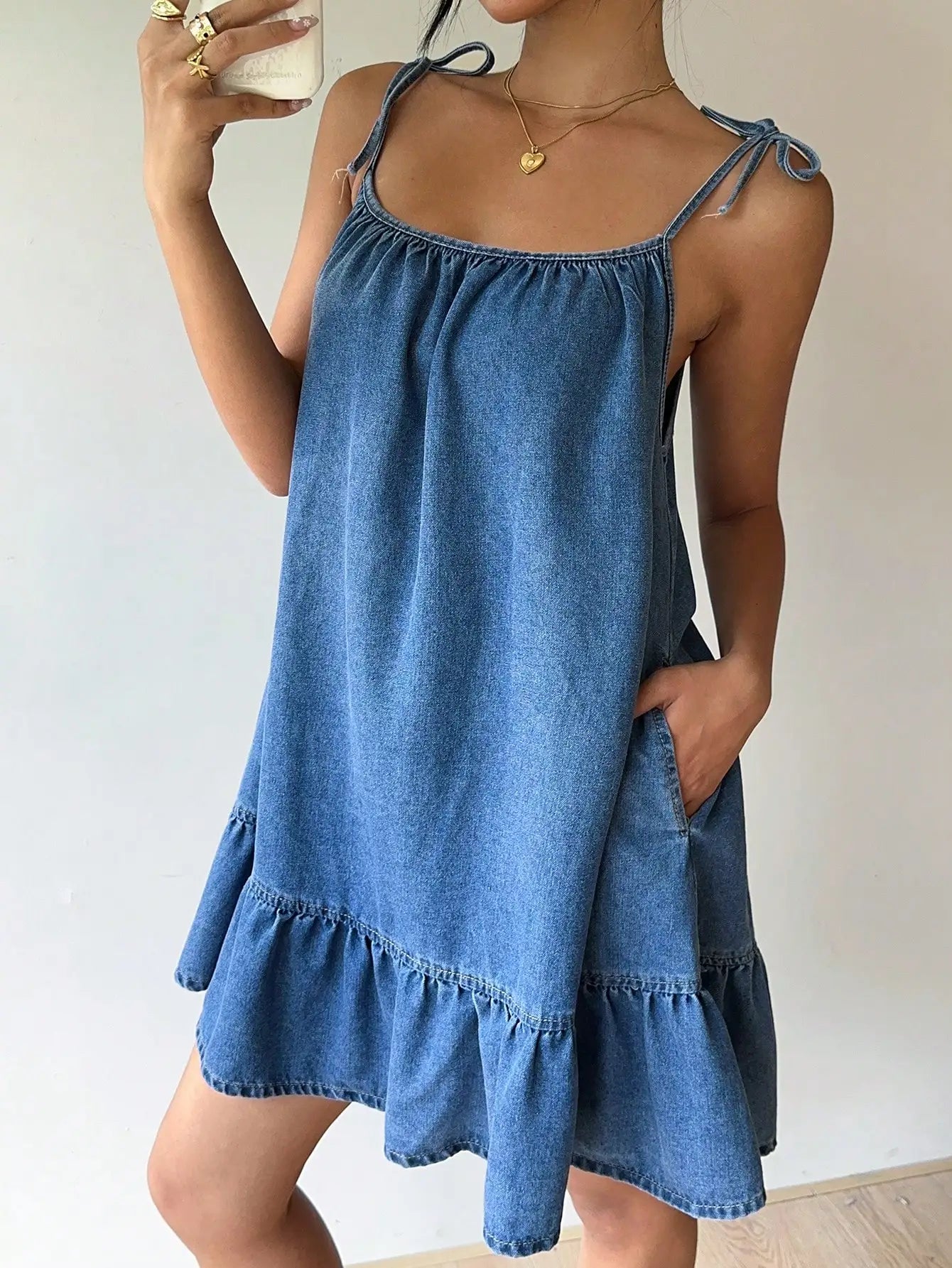 The St. Tropez Bandeau Denim Dress