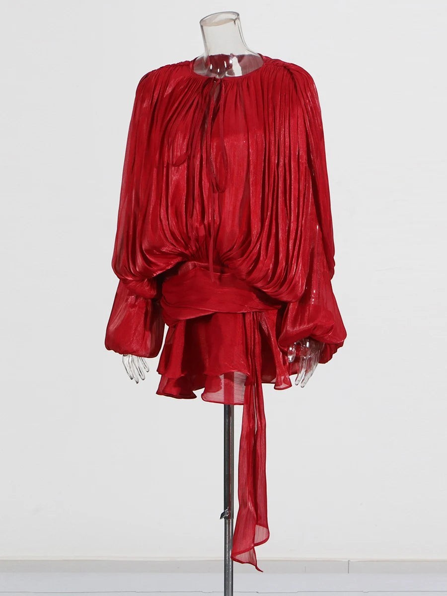 The Elara Folded Tunic Dress