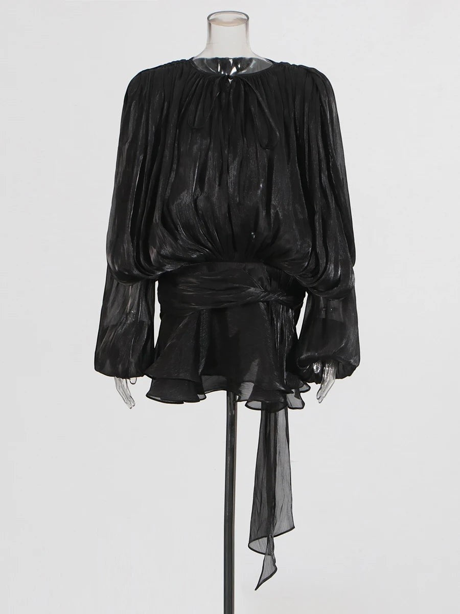 The Elara Folded Tunic Dress