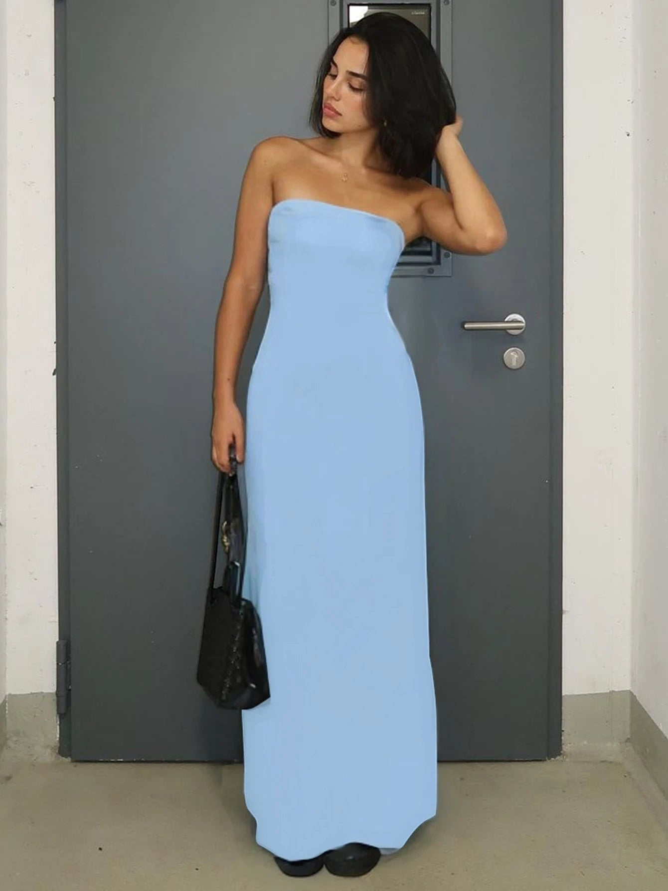 The Onyx Strapless Bodycon Maxi Dress | Lavishly Me