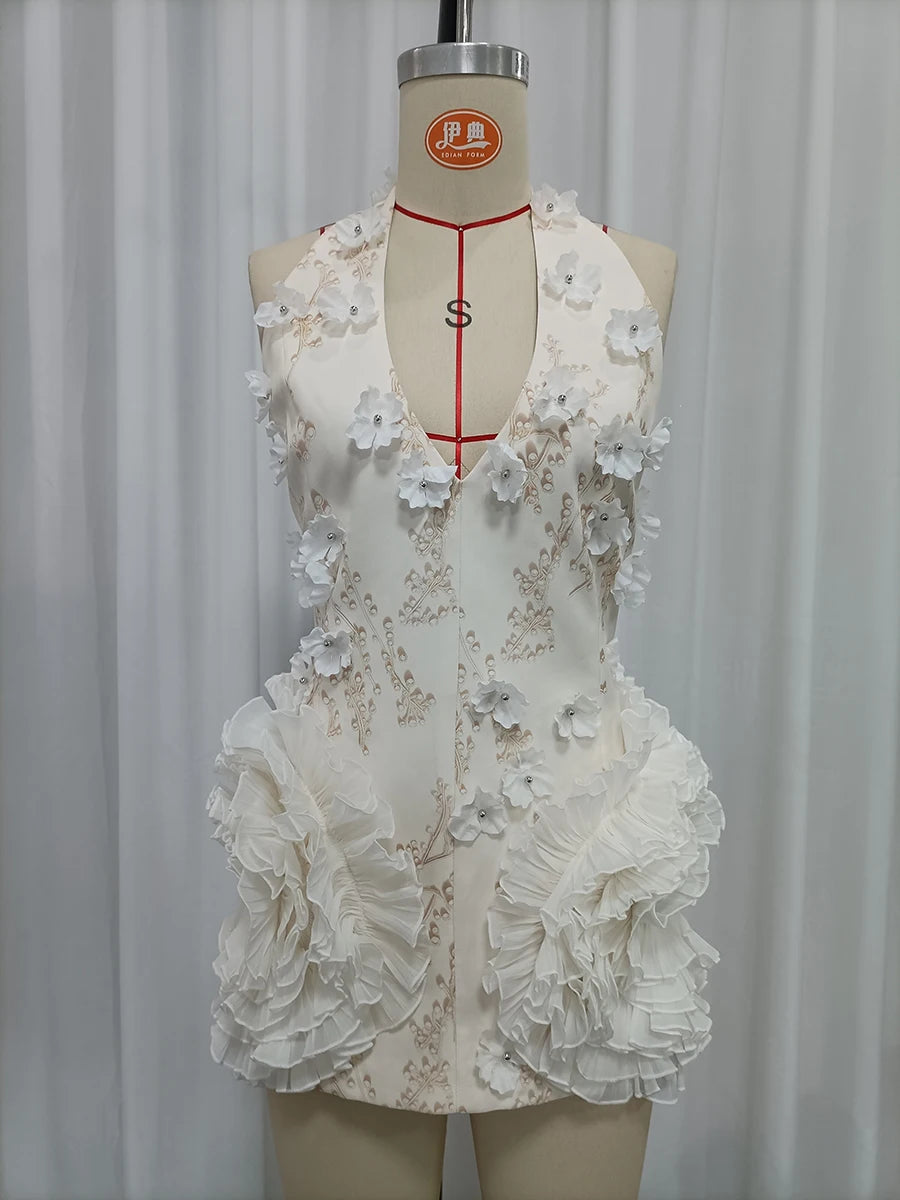 The Isla Floral Halter Dress