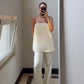 The Champagne Satin Pant Set