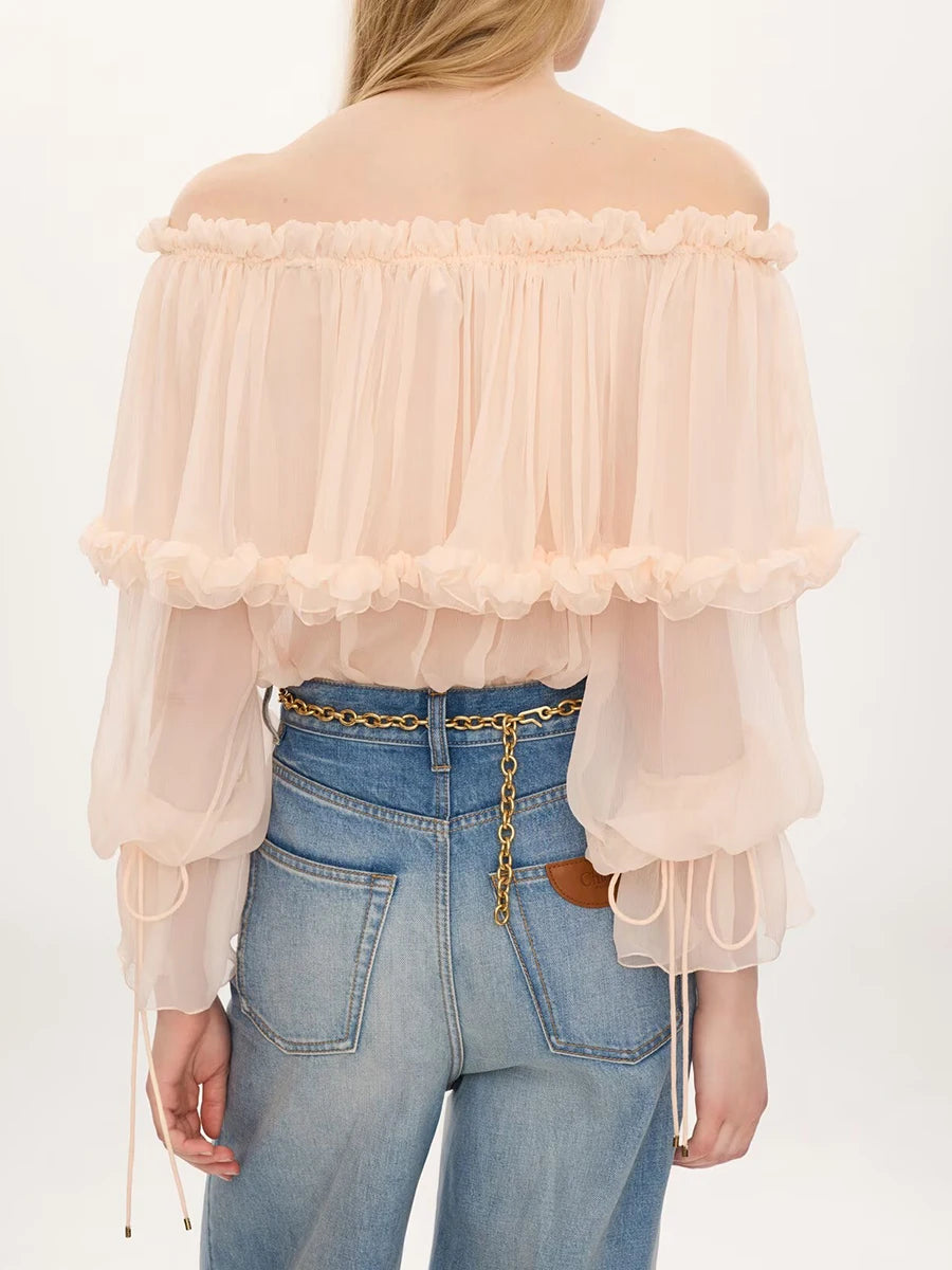 The Valencia Tiered Ruffle Blouse from the Soft & Sophisticated at Lavishly Me