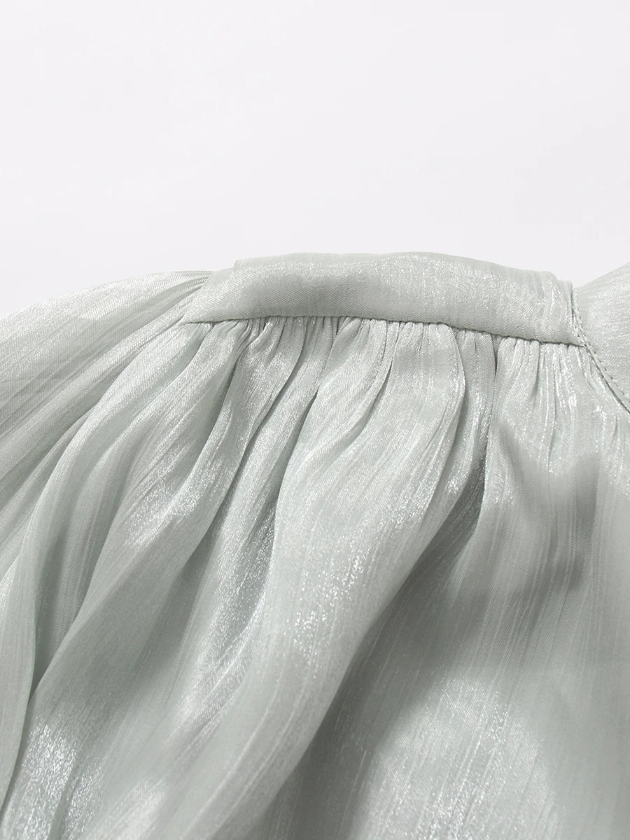 The Emerald Élan Ruffle Dress