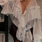 The Delphine Sheer Ruffle Blouse from the After Dark at Lavishly Me