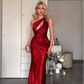 The Seraphine One-Shoulder Satin Maxi Dress from the Celebration Edit at Lavishly Me