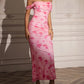 The Amara Ruched Corset Maxi Dress in Brown | Lavishly Me
