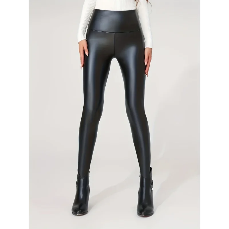 The Noir Stretch Leather Pants