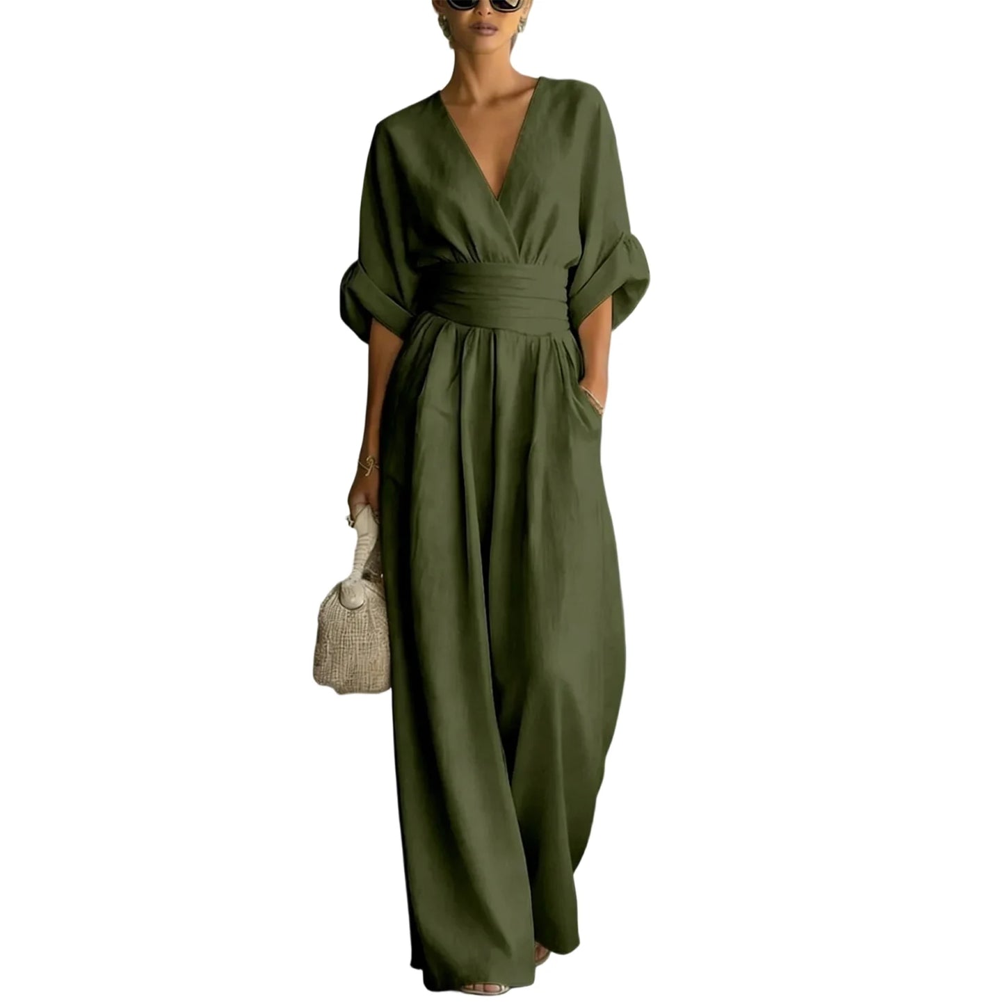 The Valencia Wide-Leg Jumpsuit in Orange | Lavishly Me