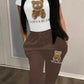 The Leona Bear Print Hooded Luxe Lounge Set