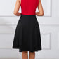 The Genevieve Colorblock A-Line Dress in Red | Lavishly Me