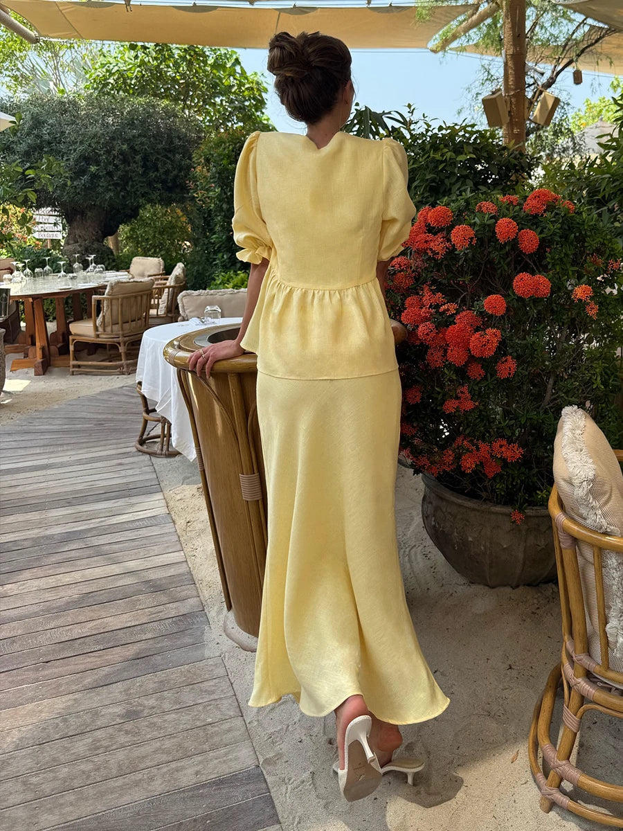 The Savannah Cotton Skirt Set