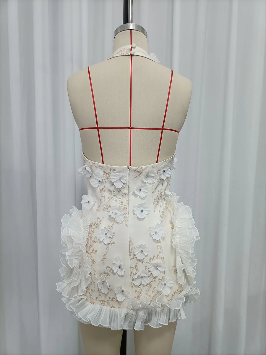 The Isla Floral Halter Dress