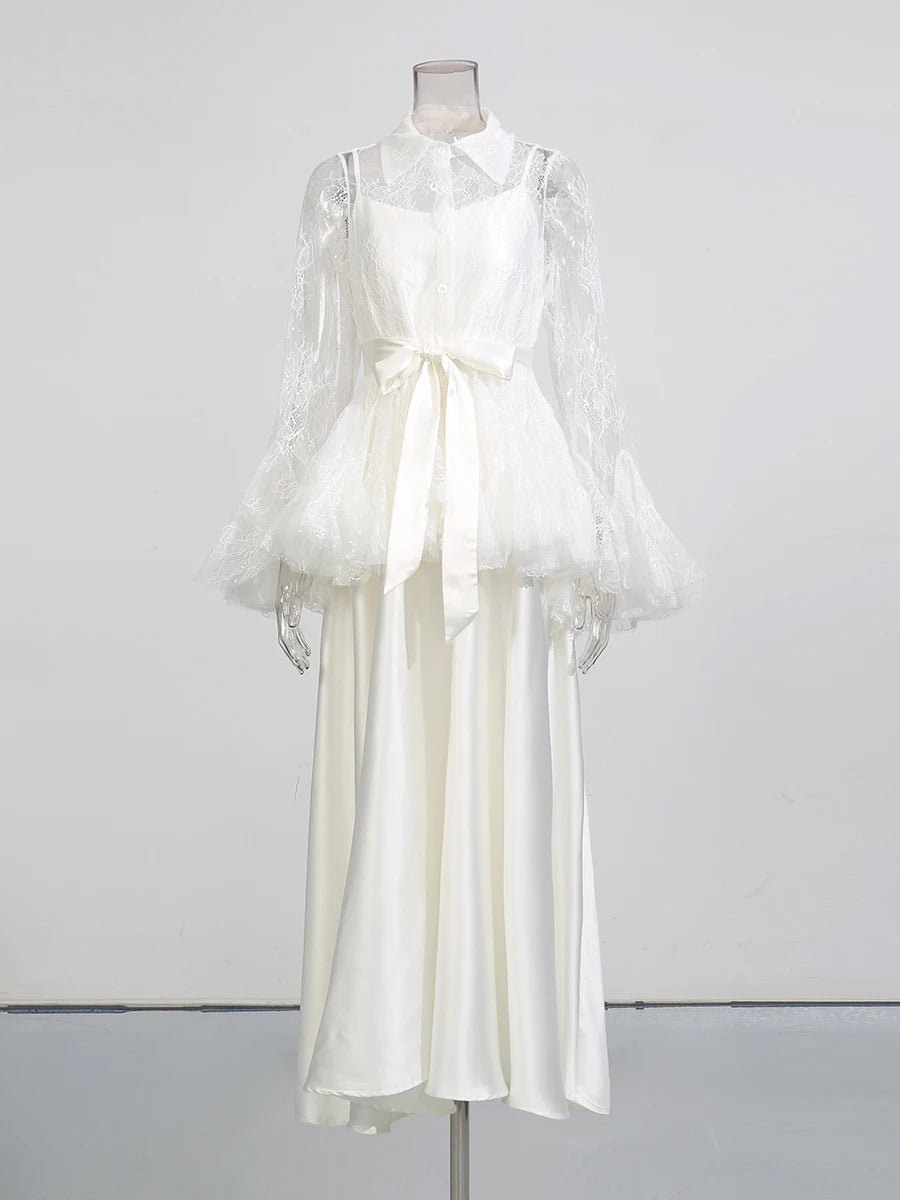 The Genevieve Lace Layered Dress Set from the Soft & Sophisticated at Lavishly Me