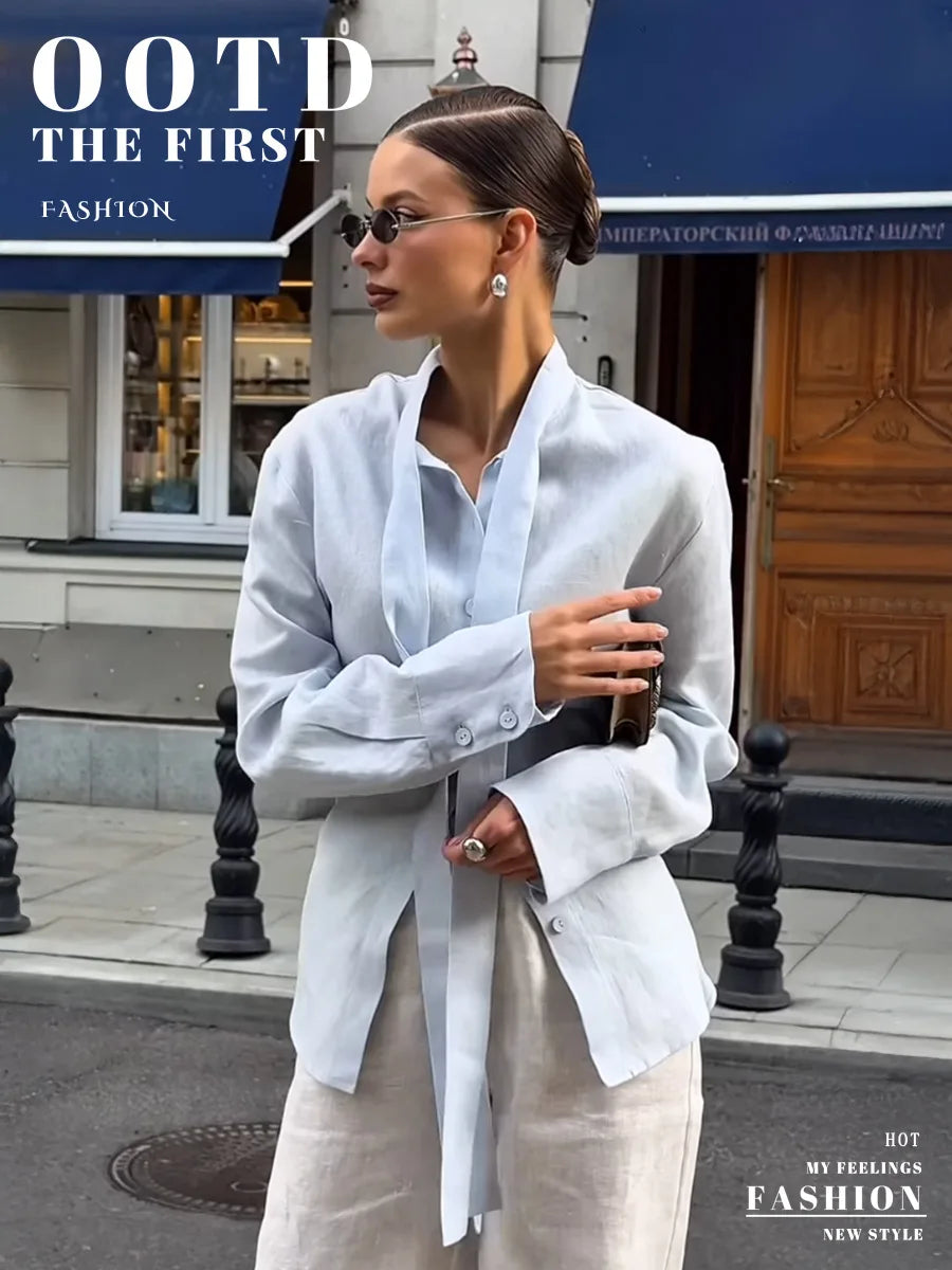 The Valencia Tie-Waist Blouse