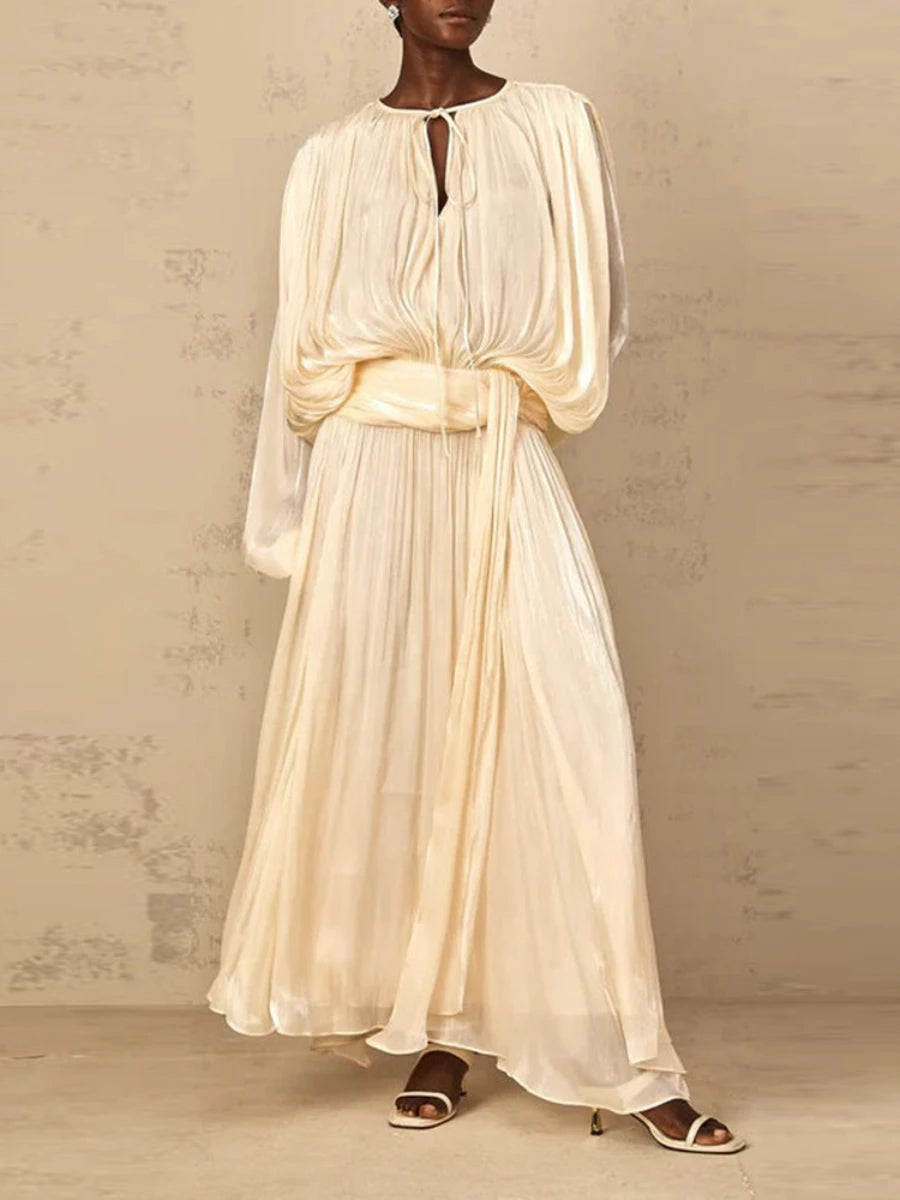The Juliette Folded Lace-Up Dress