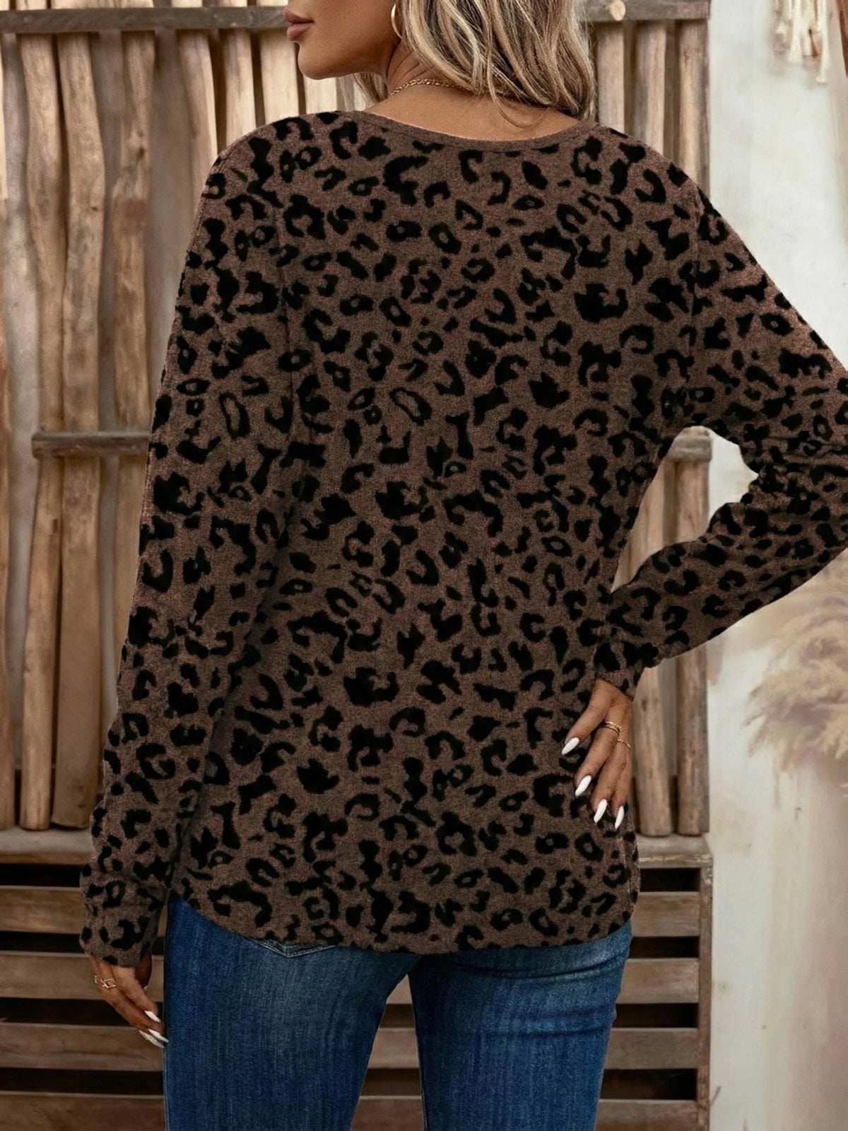 The Cyra Knit Curve Sweater in T118-Zon | Lavishly Me