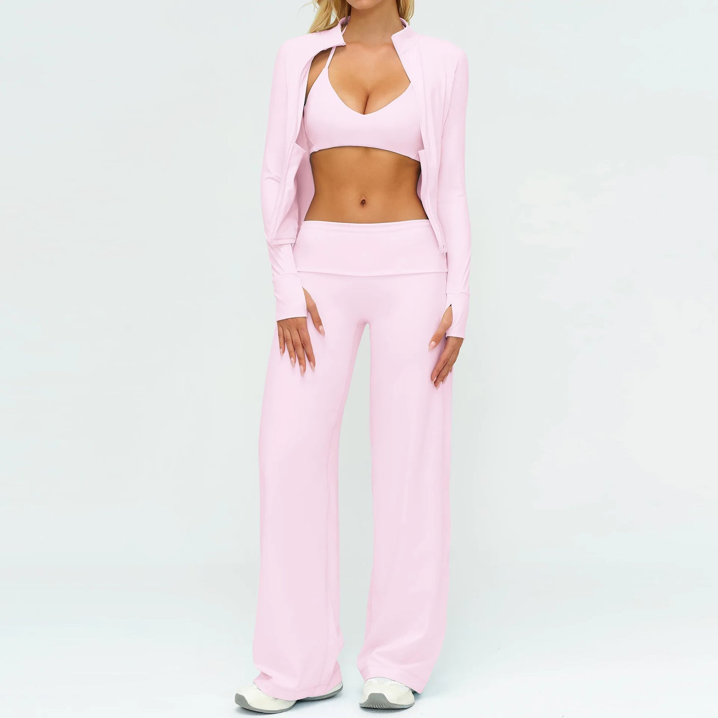 The Elevé Three-Piece Active Set from the Activewear at Lavishly Me