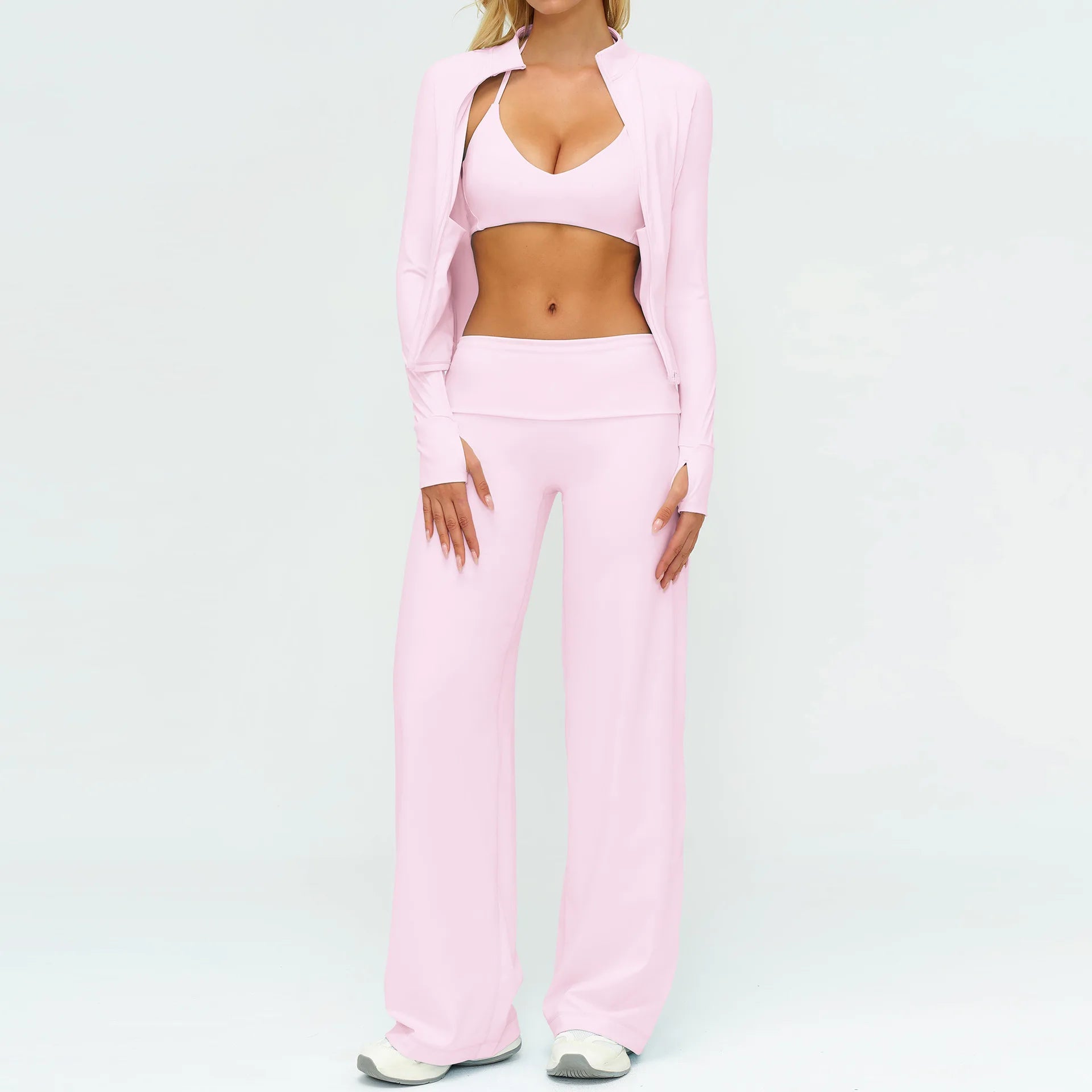 The Elevé Three-Piece Active Set from the Activewear at Lavishly Me