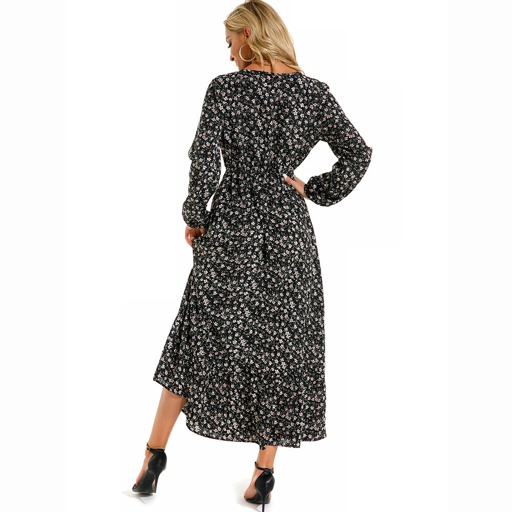 The Marisol Floral Chiffon Midi Dress in 4 | Lavishly Me