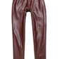 The Verity Leather Pants in 715 khaki | Lavishly Me