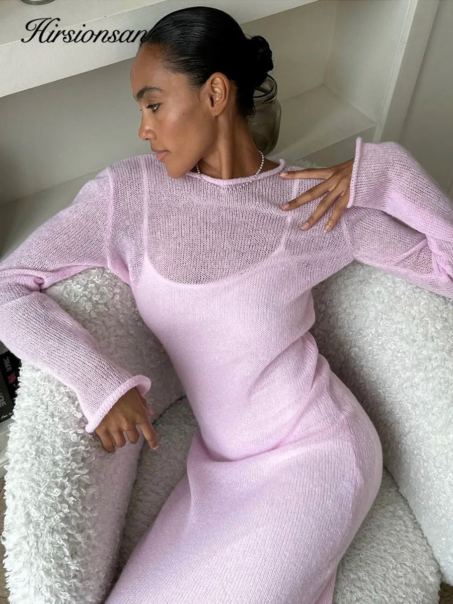 The Celeste Sculpted Knit Midi Dress in Beige(only Sweater) | Lavishly Me