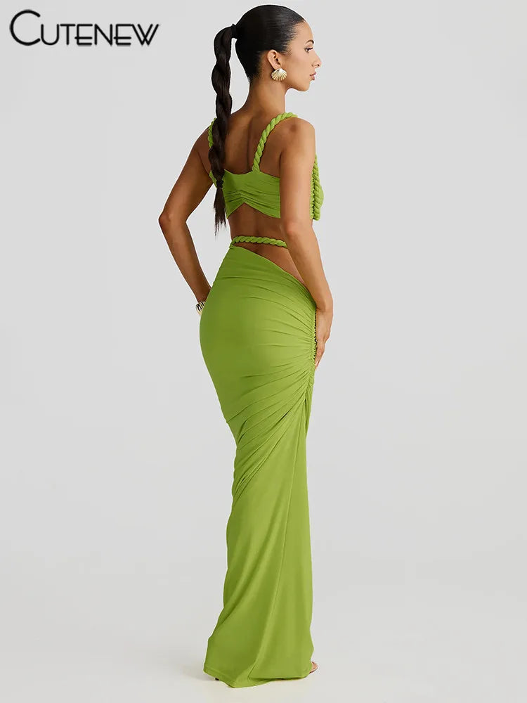 The Tulum Pleated Skirt Set