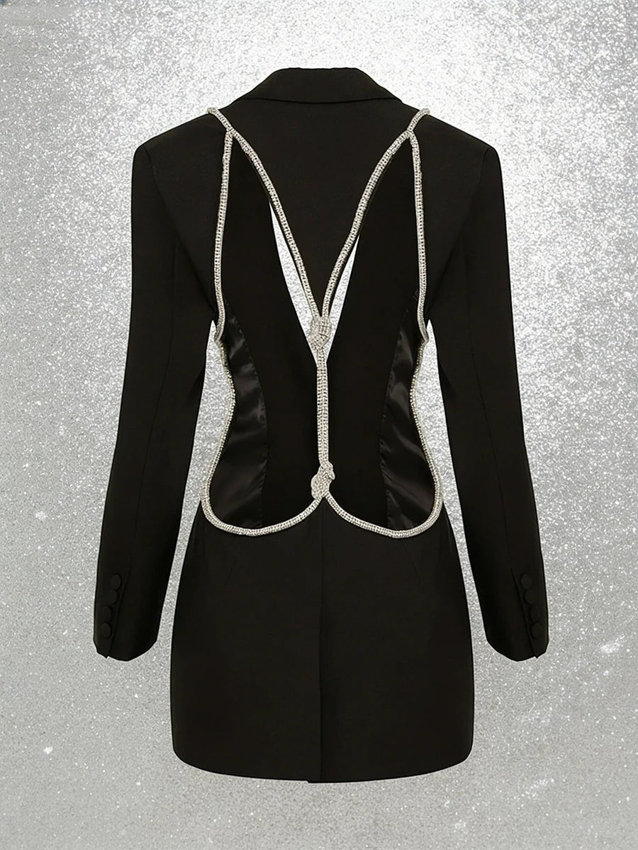 The Celestial Beaded Backless Blazer