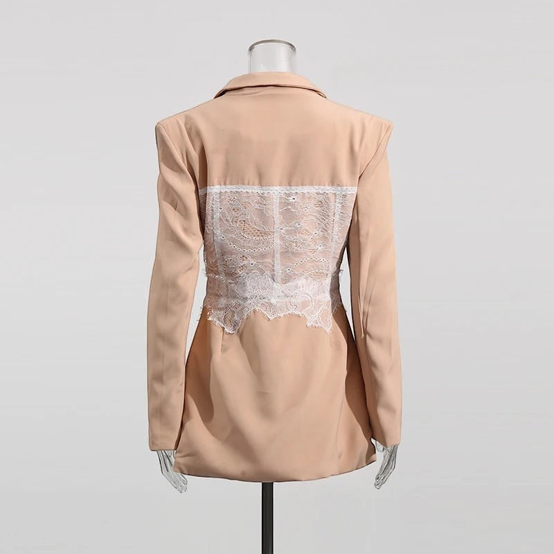 The Marlowe Lace Colorblock Blazer
