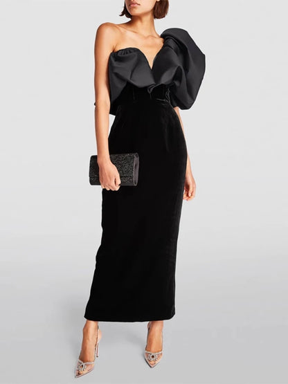 The Freya Diagonal-Neck Backless Dress | Lavishly Me