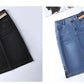 The Soho Split Denim Skirt
