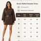The Marisol Slash Neck Belt Mini Dress