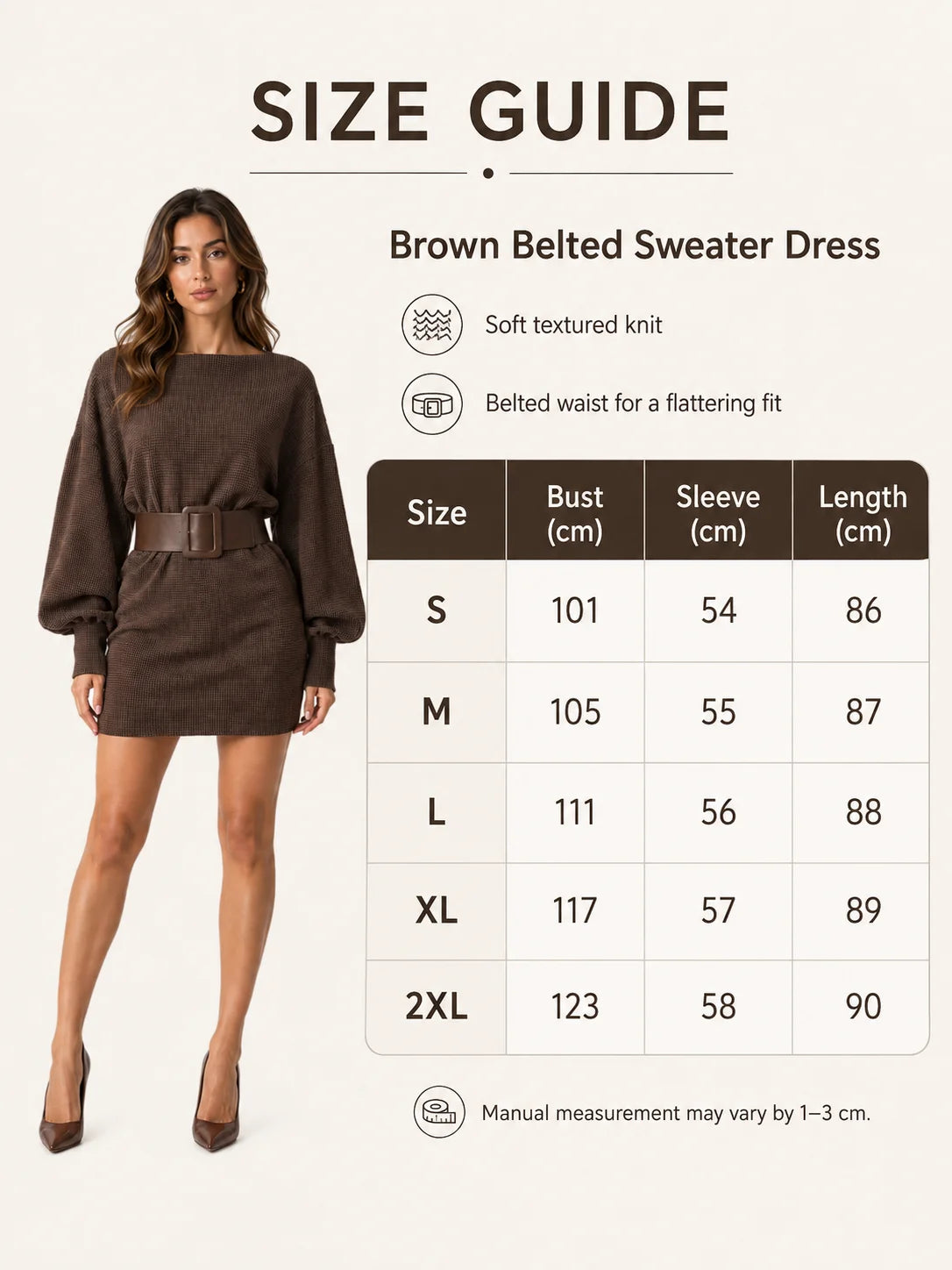 The Marisol Slash Neck Belt Mini Dress