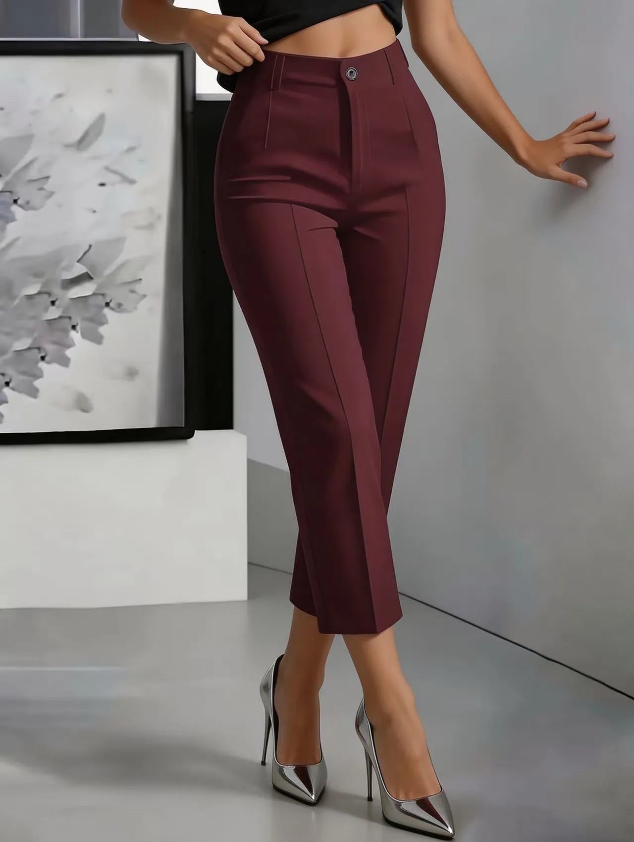 The Mercer High-Waist Straight-Leg Pants from the Boss Energy at Lavishly Me