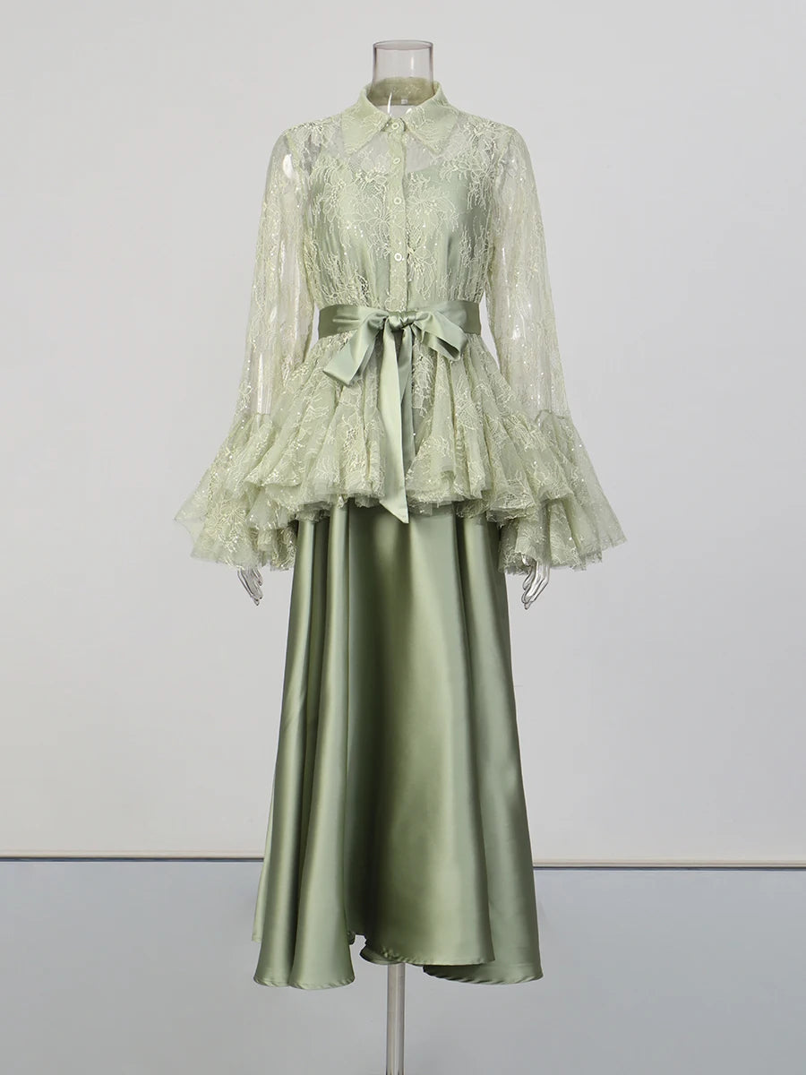 The Genevieve Lace Layered Dress Set from the Soft & Sophisticated at Lavishly Me