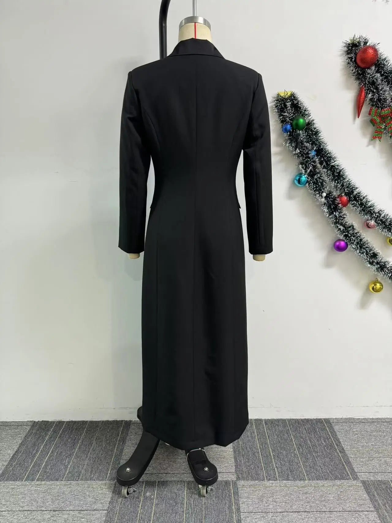 The Juliette Double-Breasted Maxi Dress in Black | Lavishly Me