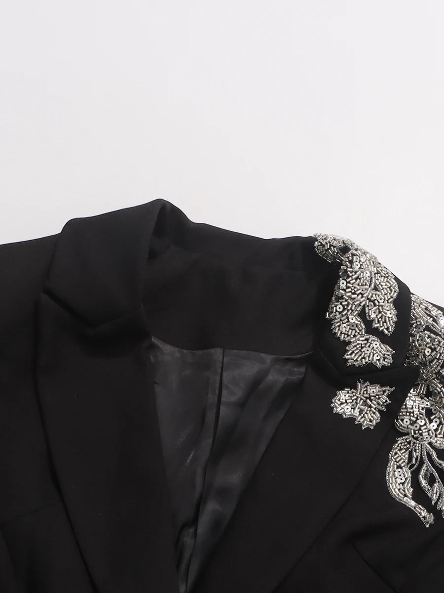 The Aurelia Beaded Longline Blazer