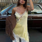 The Amélie Lace Satin Mini Dress