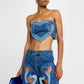 The Arielle Denim Vest & Wide-Leg Set in BLUEVEST | Lavishly Me