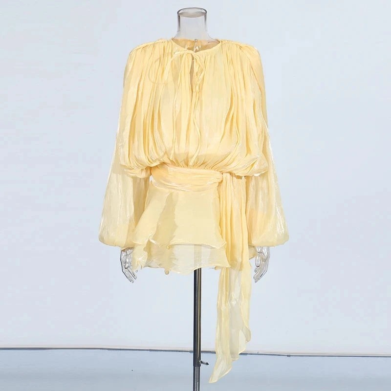 The Elara Folded Tunic Dress