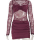 The Noelle Lace Illusion Mini Dress | Lavishly Me