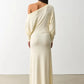 The Celestia Off-Shoulder Ruched Maxi Dress from the Celebration Edit at Lavishly Me
