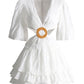 The Amora Lantern-Sleeve Dress