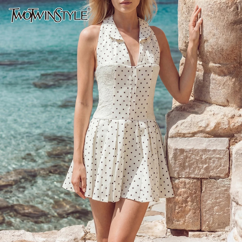 The Amalie Polka-Dot Dress by Lavishly Me